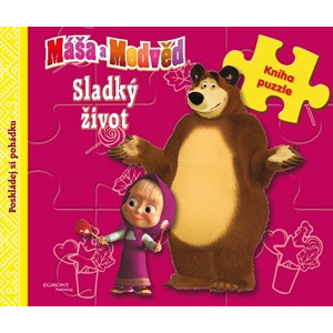 Máša a medvěd - Sladký život - Kniha puzzle - Poskládej si pohádku | I. Trusov, O. Kuzovkov